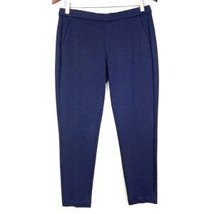 Liverpool Pin Dot Knit Pants Women’s Size 4 Pull On Stretch Pockets Ankle Length